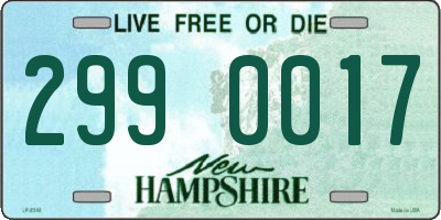 NH license plate 2990017