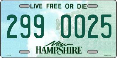 NH license plate 2990025