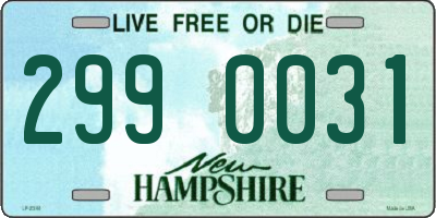 NH license plate 2990031