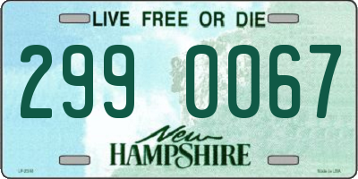 NH license plate 2990067