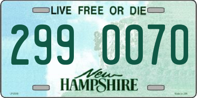 NH license plate 2990070