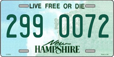 NH license plate 2990072