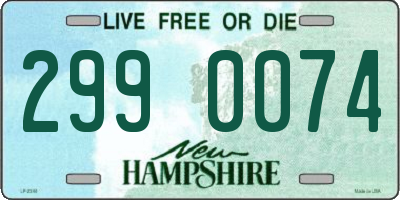 NH license plate 2990074
