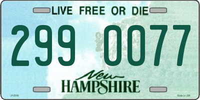 NH license plate 2990077