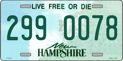 NH license plate 2990078