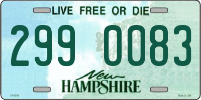 NH license plate 2990083