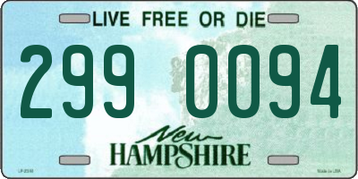 NH license plate 2990094