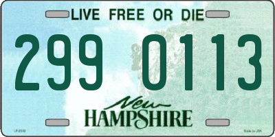 NH license plate 2990113