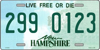 NH license plate 2990123