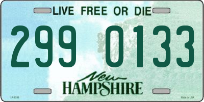NH license plate 2990133