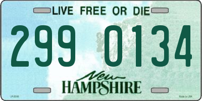 NH license plate 2990134