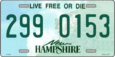 NH license plate 2990153