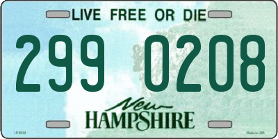 NH license plate 2990208