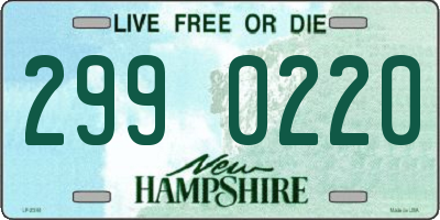 NH license plate 2990220