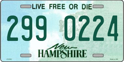 NH license plate 2990224