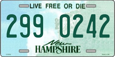 NH license plate 2990242