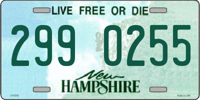 NH license plate 2990255