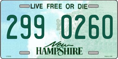 NH license plate 2990260