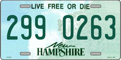 NH license plate 2990263