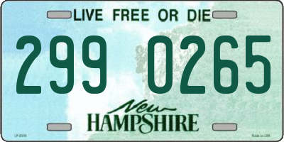 NH license plate 2990265