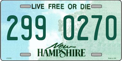 NH license plate 2990270