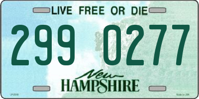 NH license plate 2990277