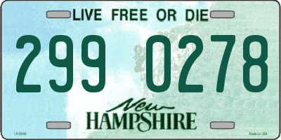 NH license plate 2990278