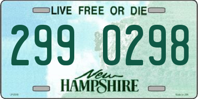 NH license plate 2990298