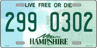 NH license plate 2990302