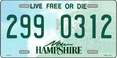 NH license plate 2990312