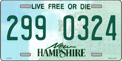 NH license plate 2990324