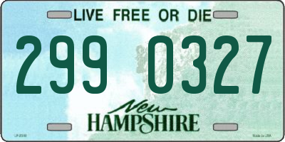 NH license plate 2990327