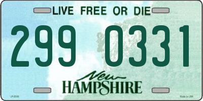NH license plate 2990331