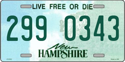 NH license plate 2990343