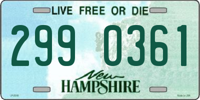 NH license plate 2990361