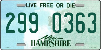 NH license plate 2990363