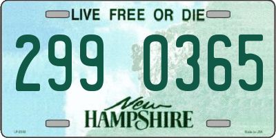 NH license plate 2990365