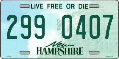 NH license plate 2990407