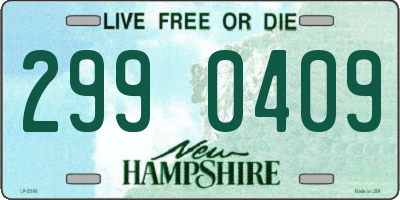 NH license plate 2990409