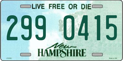 NH license plate 2990415