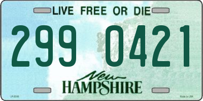 NH license plate 2990421