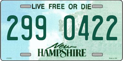 NH license plate 2990422