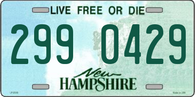 NH license plate 2990429