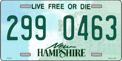 NH license plate 2990463