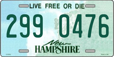 NH license plate 2990476