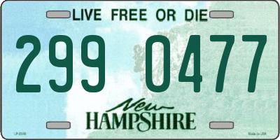 NH license plate 2990477