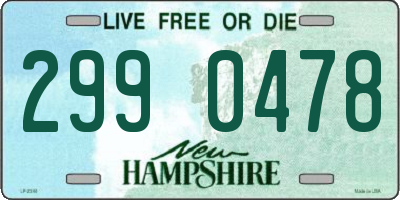 NH license plate 2990478