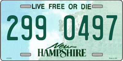 NH license plate 2990497