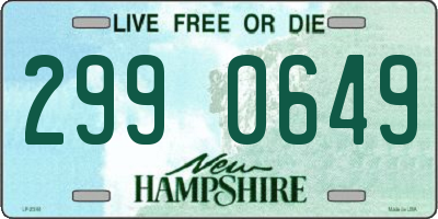 NH license plate 2990649