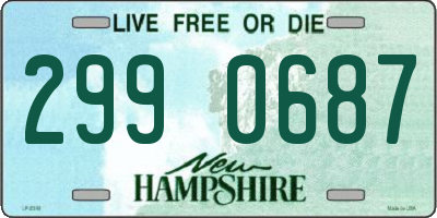 NH license plate 2990687